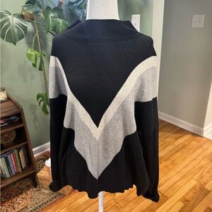 Old Navy Black and Gray Cowl Neck Sweater